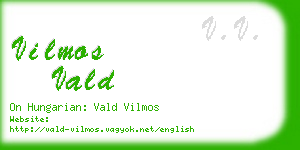 vilmos vald business card